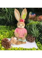 35 سنتيمتر اليدوية القش الأرنب القش الأرنب لعيد الفصح الحيوان الاصطناعي تأثيث المنزل متجر الديكور ، الأرنب 14