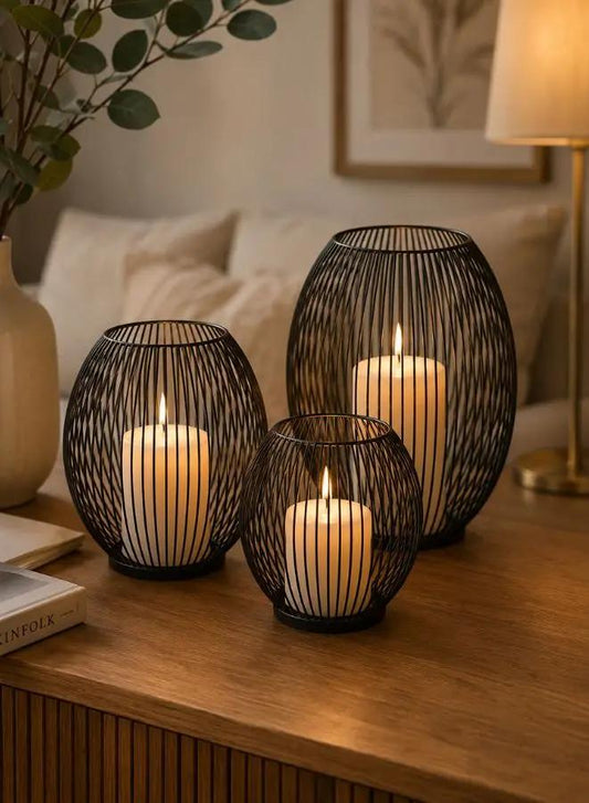Elegant Decorative Candle Holder Oval Shape - Exquisite Centerpiece for Ambience and Relaxation