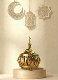Luxurious Golden Essence Burner for Home - Portable Bakhoor Burner for Aromatherapy at Home, Office
