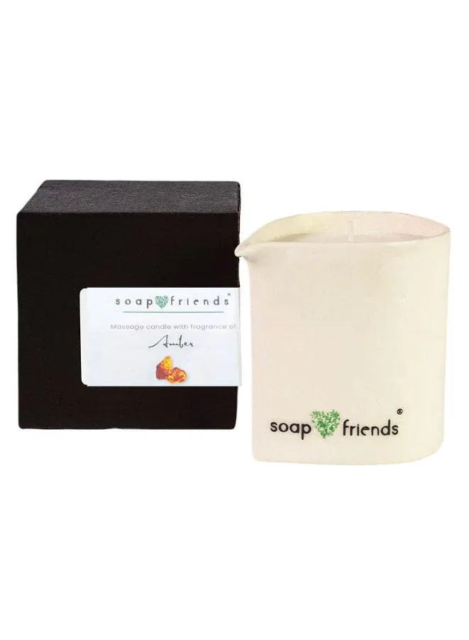 Natural Massage Candle with Chocolate, Bitter Orange & Natural Oil – Moisturizing Body Oil & Aromatherapy Candle for Relaxation