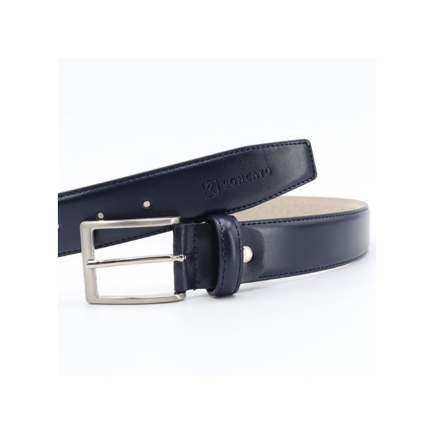 R. Roncato Genuine Calf Leather Belt for Men – Made in Italy, 35mm Width – Elegant Italian Belt for Casual & Formal Wear