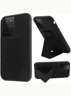 Samsung Galaxy S20 Ultra Case | Silicone Gel Rubber | Finger Grip & Magnetic Kickstand | Premium Foldable