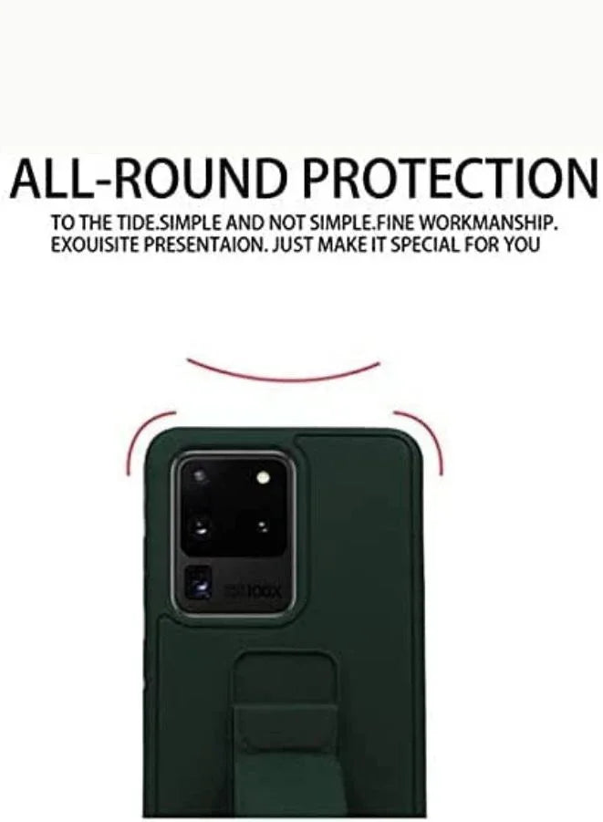 Samsung Galaxy S20 Ultra Case | Silicone Gel Rubber | Finger Grip & Magnetic Kickstand | Premium Foldable