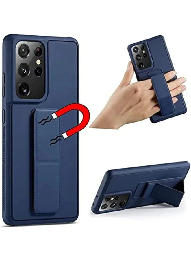 حافظة بمسند مغناطيسي ممتاز قابل للطي من السيليكون لهاتف سامسونج جالاكسي S21 S21