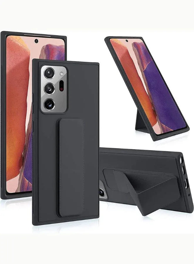 غطاء هاتف Samsung Galaxy Note 20 مع حامل وحامل مغناطيسي، حامل متعدد من السيليكون الفاخر لحزام اليد