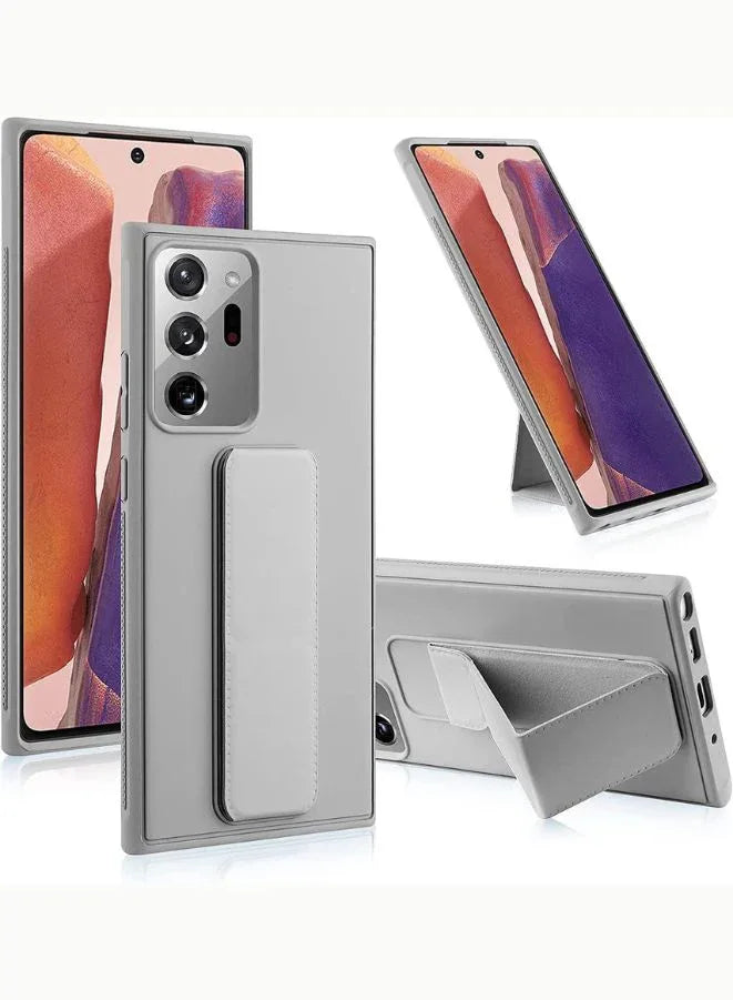 غطاء هاتف Samsung Galaxy Note 20 مع حامل وحامل مغناطيسي، حامل متعدد من السيليكون الفاخر لحزام اليد