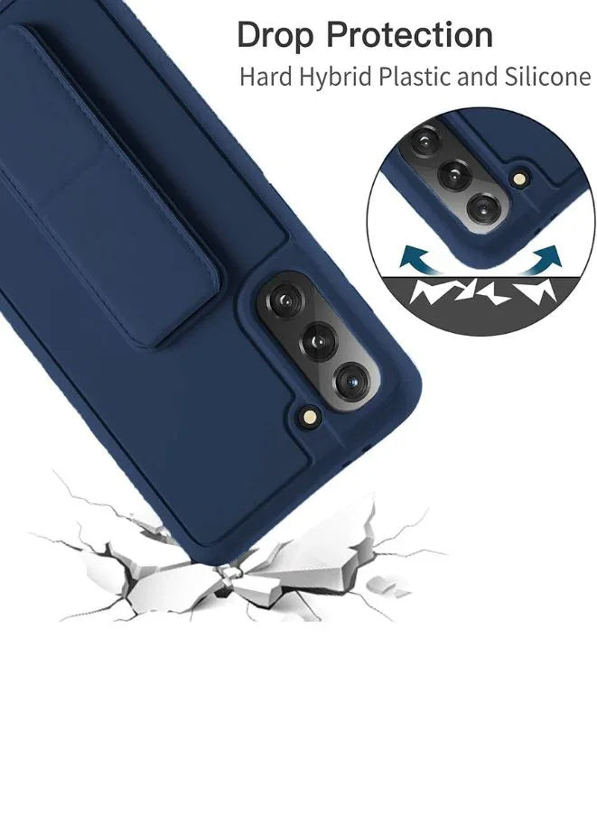 Samsung Galaxy S21 مع حامل وحامل مغناطيسي، حامل متعدد من السيليكون الفاخر لحزام اليد الرأسي والأفقي