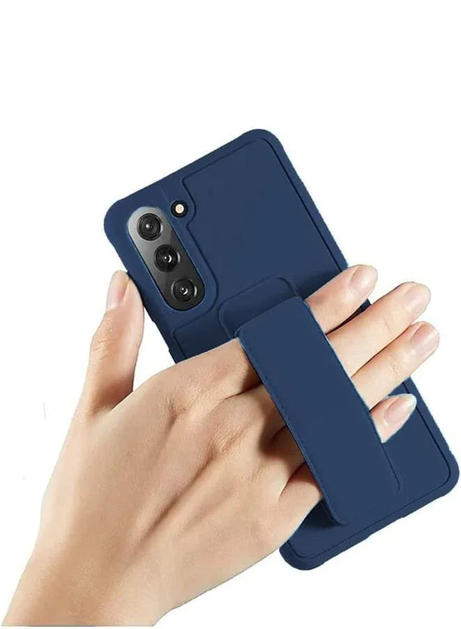 Samsung Galaxy S21 مع حامل وحامل مغناطيسي، حامل متعدد من السيليكون الفاخر لحزام اليد الرأسي والأفقي