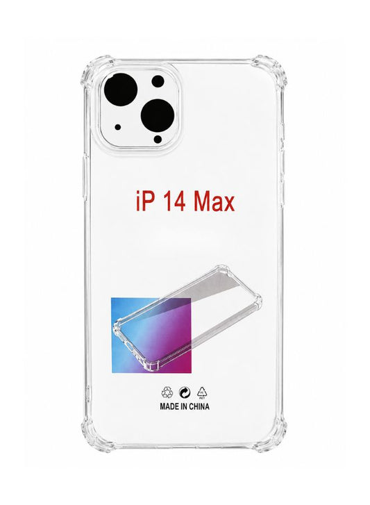 iPhone 14 Max TPU Clear Mobile Cover with Protected Corners