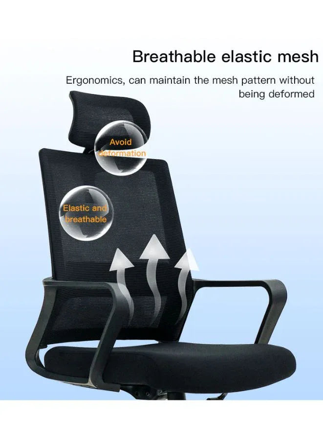 Black Frame Ergonomic Swivel Office Mesh Chair, Comfortable and Stylish for Office, Home and Shops