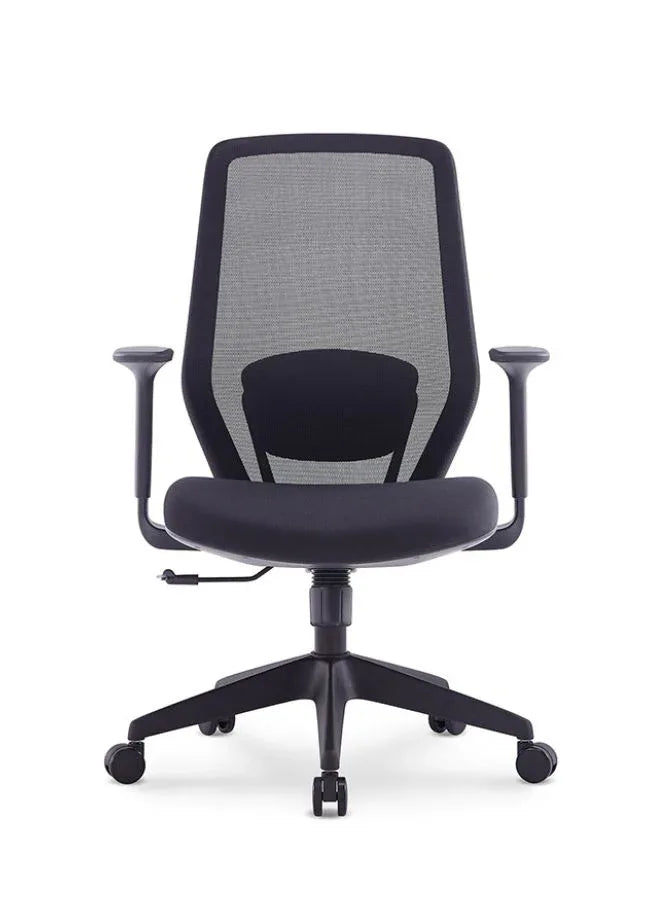 Black Frame Medium Back Executive Ergonomic Mesh Office Chair With Back Support