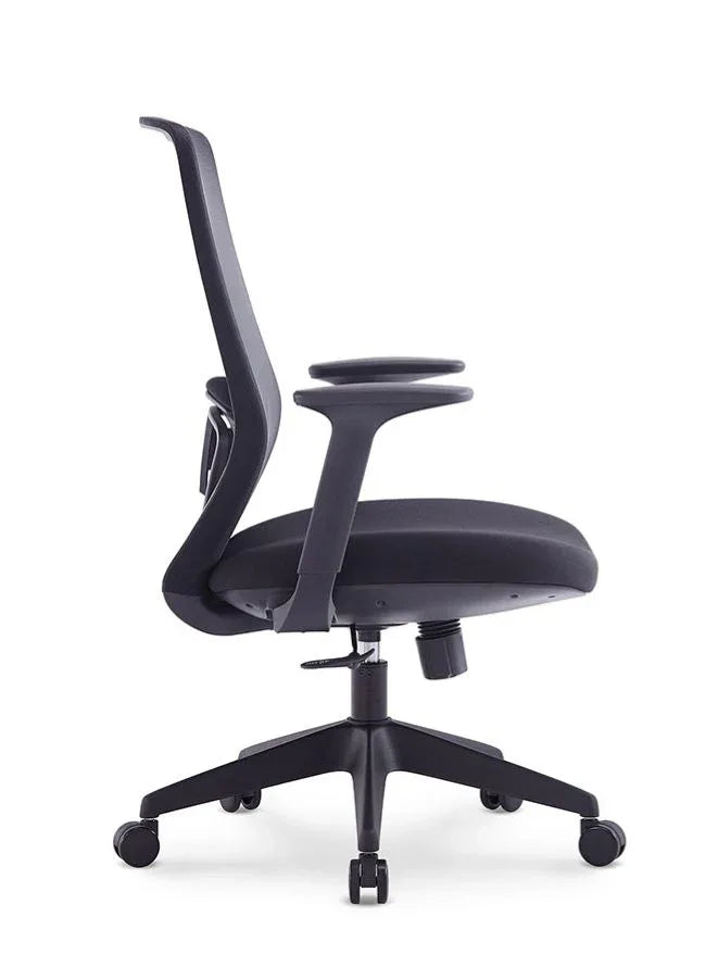 Black Frame Medium Back Executive Ergonomic Mesh Office Chair With Back Support