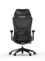 High Back Mesh Office Chair with Back Support and Fixed Headrest, Breathable Design for Long Use, Height Adjustable with Tilt and Lock, Grade 3 Gas Lift, Fiberglass Base