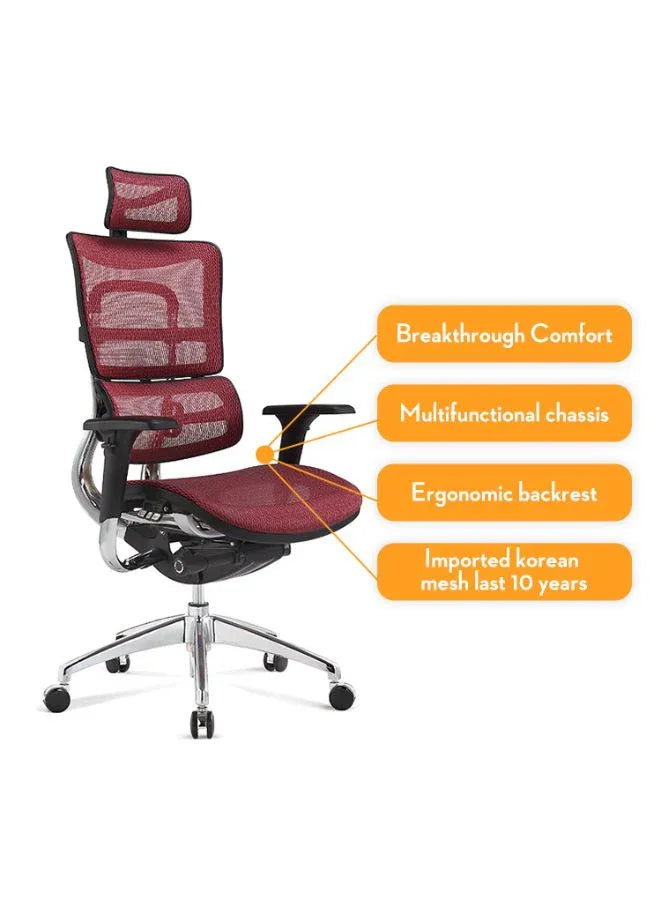 Ergonomic Mesh Office Chair with Adjustable Headrest, Seat Depth & 3D Armrests – BIFMA Certified