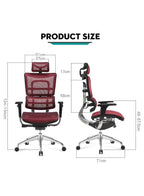 Ergonomic Mesh Office Chair with Adjustable Headrest, Seat Depth & 3D Armrests – BIFMA Certified