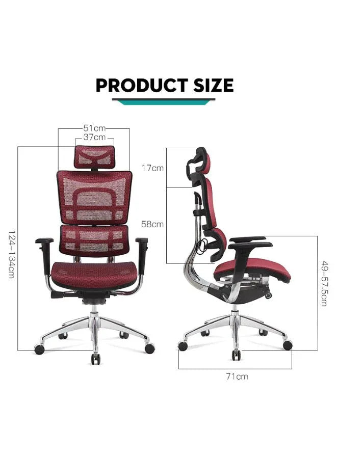 Ergonomic Mesh Office Chair with Adjustable Headrest, Seat Depth & 3D Armrests – BIFMA Certified
