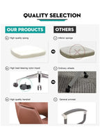 Modern Stylish Height Adjustable High Back Executive Office Chair with Genuine Leather Seats for Office, Home