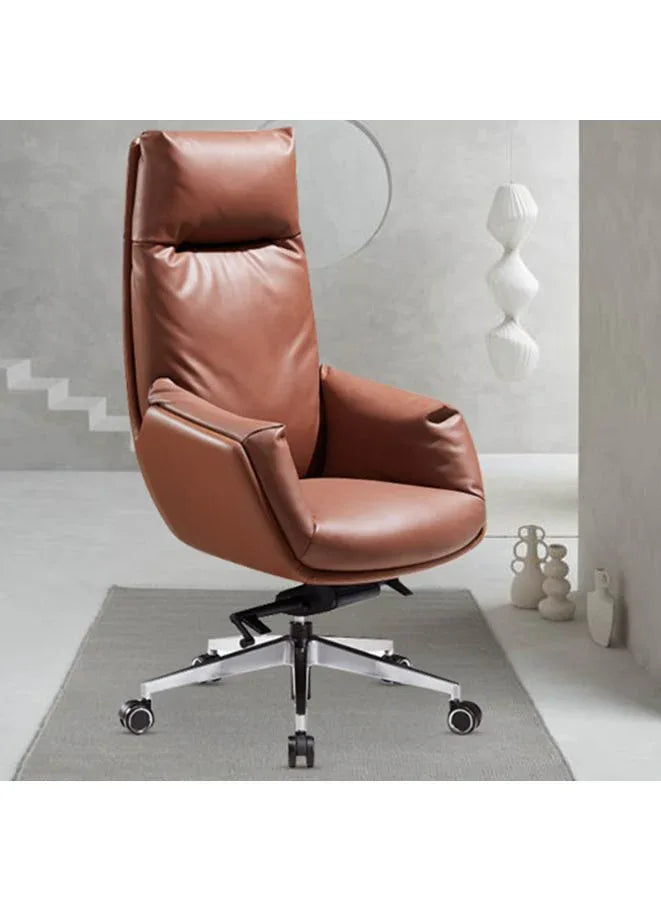 Brown leather chair