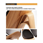 كرسي استرخاء مريح من الجلد الناعم بإطار خشبي | مثالي لبهو المكتب، وغرفة المعيشة، وغرف الانتظار