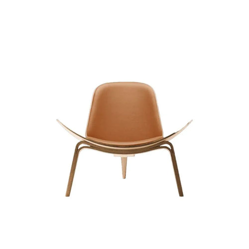 Comfortable Soft Leather Lounge Chair with Wooden Frame | Ideal for Office Lobby, Living Room, and Waiting Areas