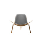 كرسي استرخاء مريح من الجلد الناعم بإطار خشبي | مثالي لبهو المكتب، وغرفة المعيشة، وغرف الانتظار