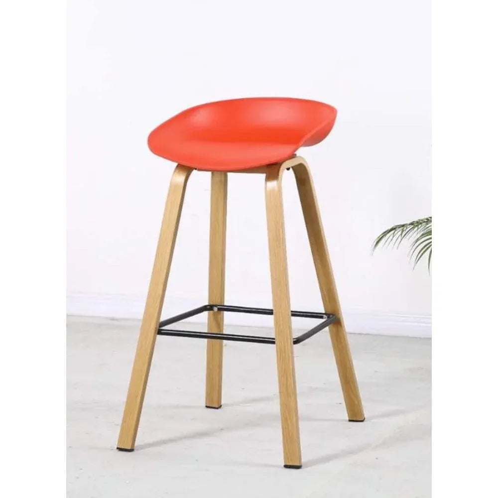 High Bar Stool for Office, Lobby, Clubs, Bars, Reception, Bar Stool with Wooden Legs