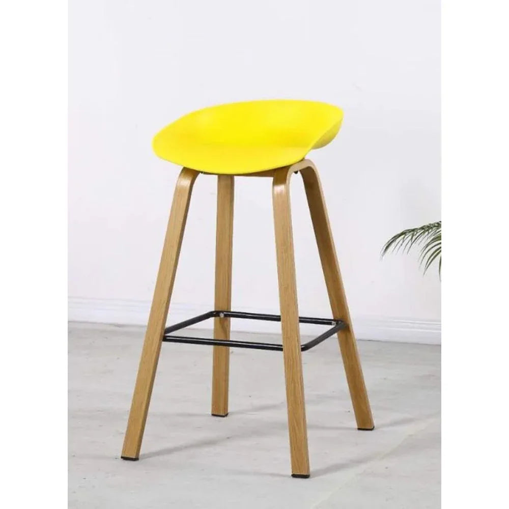 High Bar Stool for Office, Lobby, Clubs, Bars, Reception, Bar Stool with Wooden Legs