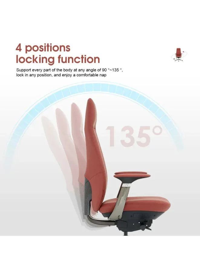 Chair with 4 positions locking function feature on a white background