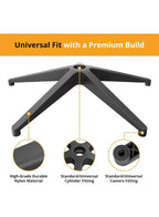 Nylon Base for Office Chair – R340mm Diameter, Durable & Lightweight