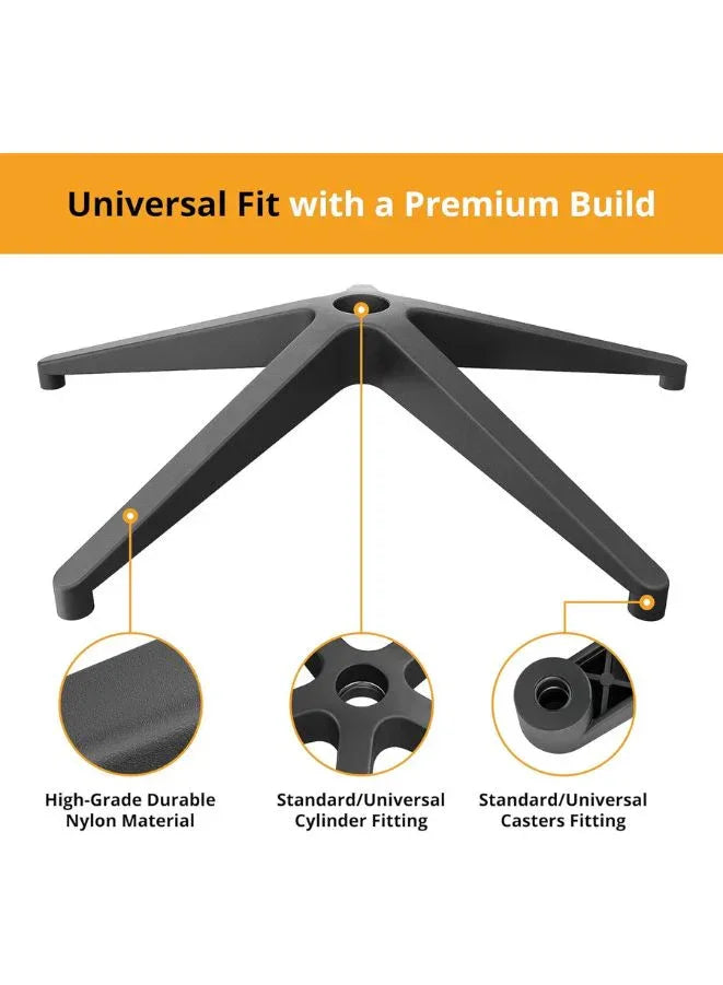 Nylon Base for Office Chair – R340mm Diameter, Durable & Lightweight