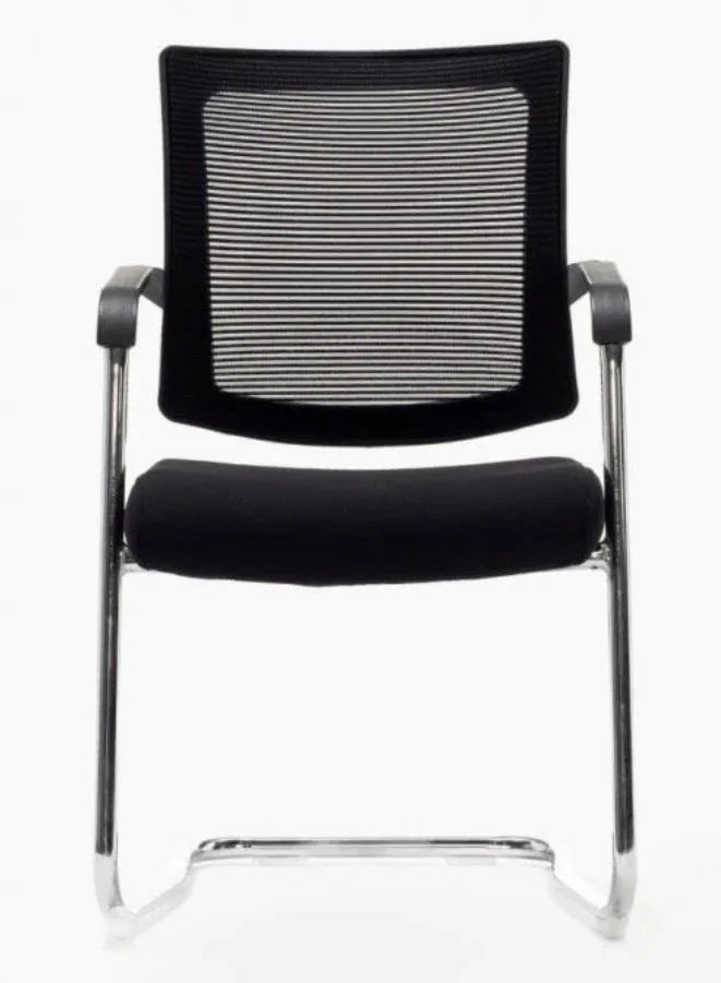 Meeting Chair with Mesh Backrest & Chrome Cantilever Frame – Ergonomic Visitor Chair with PP Armrest