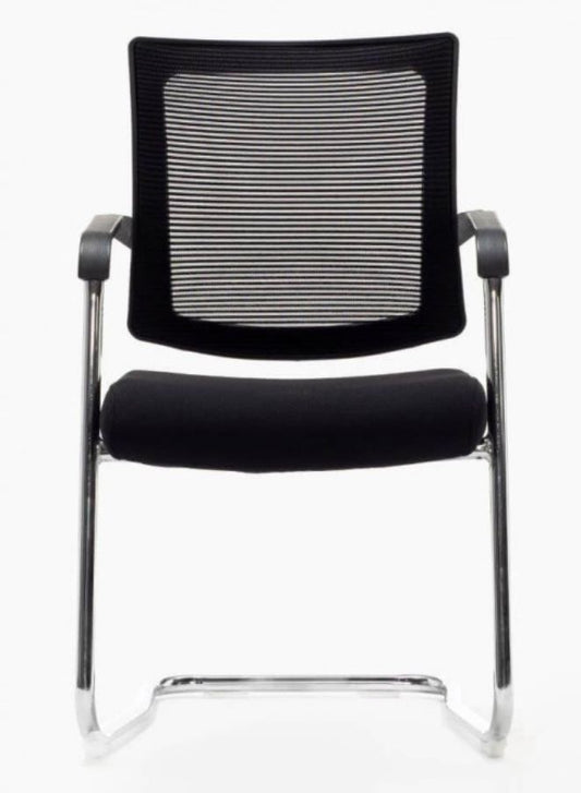 MESH-X Visitor Chair with Armrest and Steel Legs