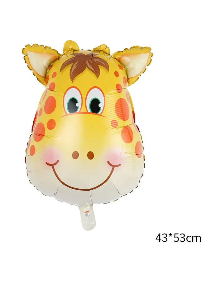 Animal Adventure Awaits: Set of 5 Adorable Animal Cartoon Balloons for Playful Celebrations