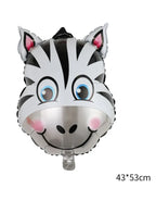 Animal Adventure Awaits: Set of 5 Adorable Animal Cartoon Balloons for Playful Celebrations