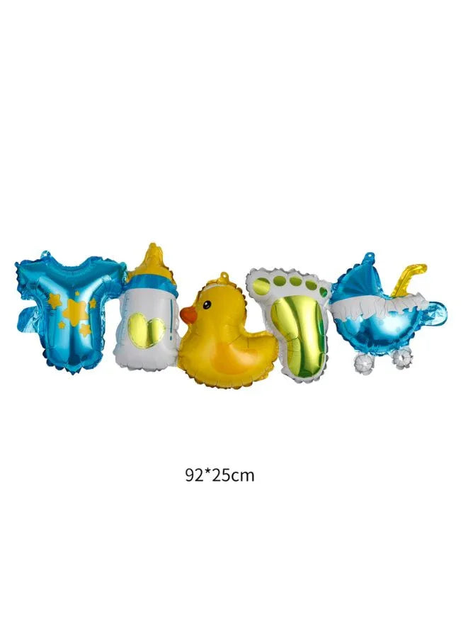 5 قطع من بالونات حفلات أعياد الميلاد مقاس كبير بالونات فويل لحفلات استقبال المولود الجديد للكبار والأطفال لتزيين حفلات أعياد الميلاد والذكرى السنوية وحفلات استقبال المولود الجديد