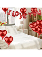 Valentine's Day I LOVE YOU Red Foil Balloons Garland For Wedding, Valentine's Day, Mother's day Party Background Decoration Supplies