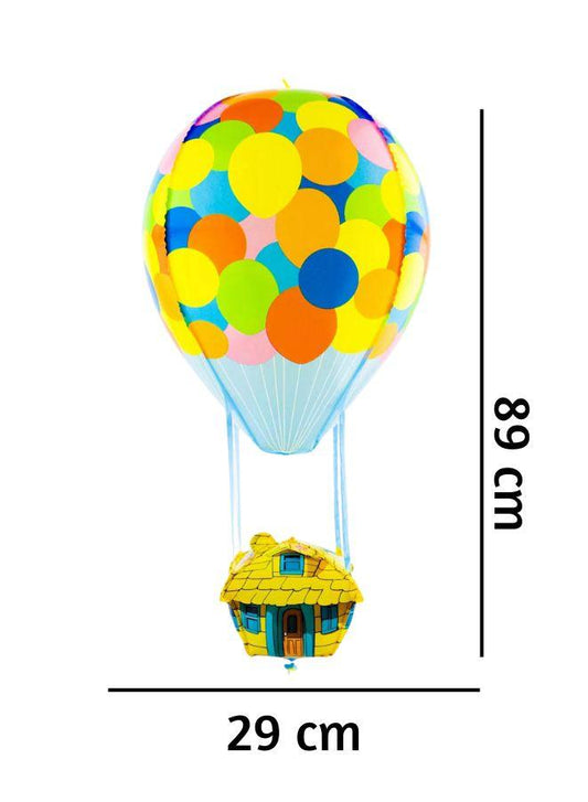 92 cm 3D Hot Air Foil Balloon, 2 Pcs Birthday Party Decor, Anniversary Decor, Graduation Decor, Holiday Decor, Easter Decor, Indoor Outdoor Decor, Home Decor,  Valentine's Day Decor, Room Decor, Multicolor