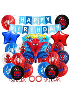 Spiderman Balloon Decoration Set for Kids Birthday Party – Happy Birthday Banner, Foil & Latex Balloons, Reusable & Easy to Set Up