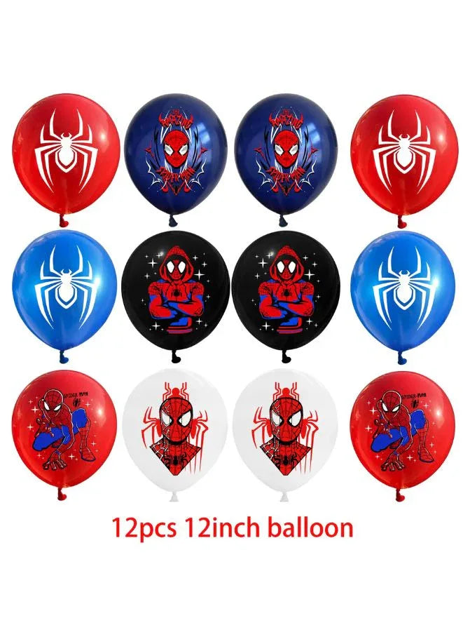 Spiderman Balloon Decoration Set for Kids Birthday Party – Happy Birthday Banner, Foil & Latex Balloons, Reusable & Easy to Set Up
