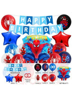 Spiderman Balloon Decoration Set for Kids Birthday Party – Happy Birthday Banner, Foil & Latex Balloons, Reusable & Easy to Set Up