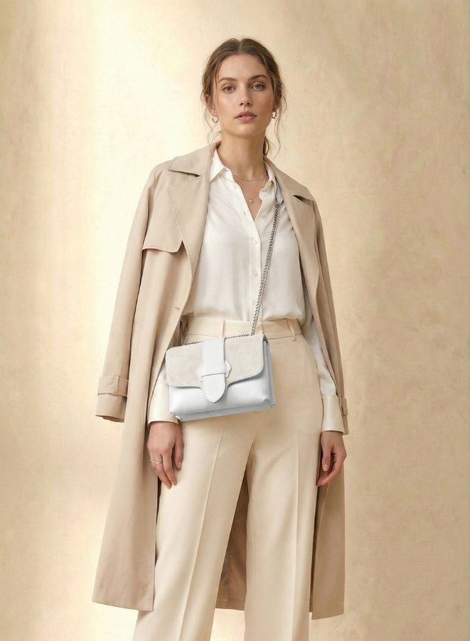 حقيبة جاليتزين جلد طبيعي سويدي للنساء