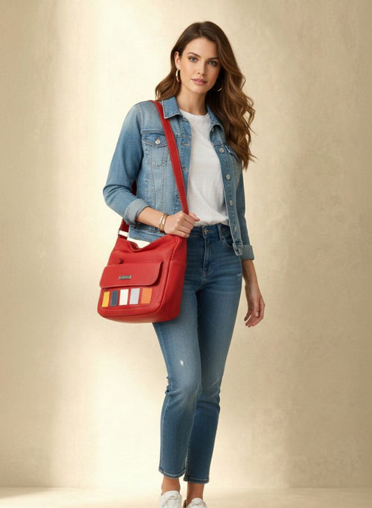 Gai Mattiolo Stylish Dollar Leather Shoulder Bag for Women