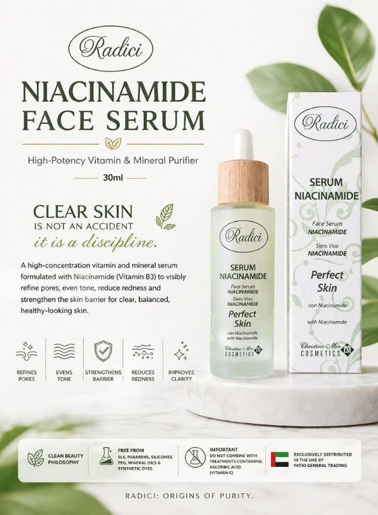 RADICI Niacinamide Serum | High-Concentration Niacinamide | Pore Refining + Tone Evening + Redness Reduction + Barrier Strengthening | No Parabens | 30ml