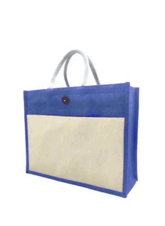 Set of 10 Eco-Friendly Jute Canvas Bag – Natural Jute & Canvas with Button