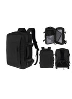 Black Laptop Backpack - 15.6" Laptop Bag with Water-Resistant Polyester & USB Charging Port
