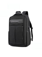 Business Laptop Backpack - 15.6" Water-Resistant Polyester Bag with USB Charging Port