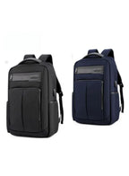 Business Laptop Backpack - 15.6" Water-Resistant Polyester Bag with USB Charging Port