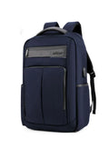 Business Laptop Backpack - 15.6" Water-Resistant Polyester Bag with USB Charging Port
