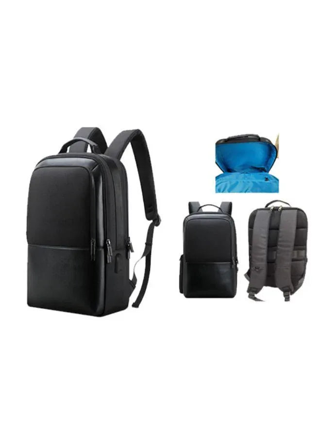 Black Polyester Laptop Backpack – Fits Most 15.6" Laptops, Durable Travel Bag