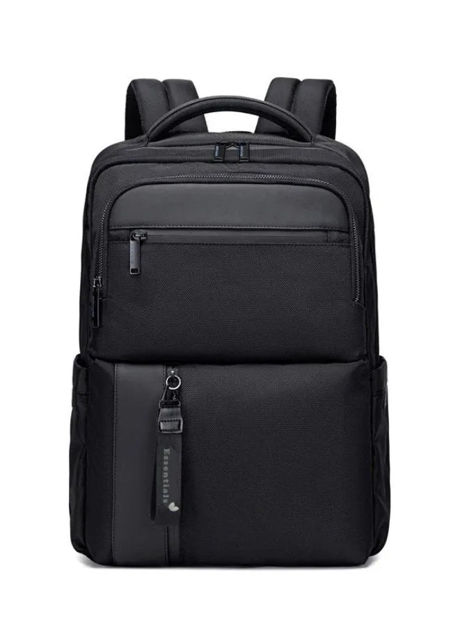 Black Laptop Backpack - 15.6" Polyester Business Bag